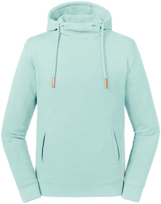 Russell Pure Organic High Collar Hood Sweat - Aqua