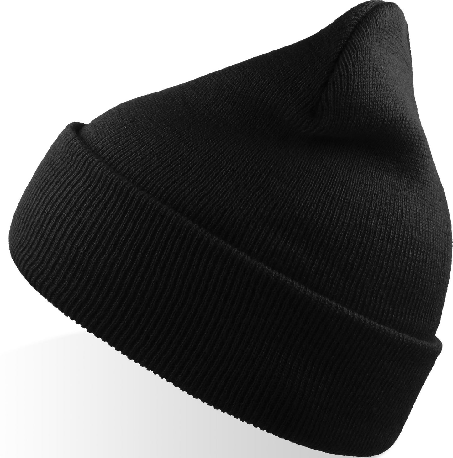 Atlantis Wind S Recycled Beanie Double Skin Cuffed - Black