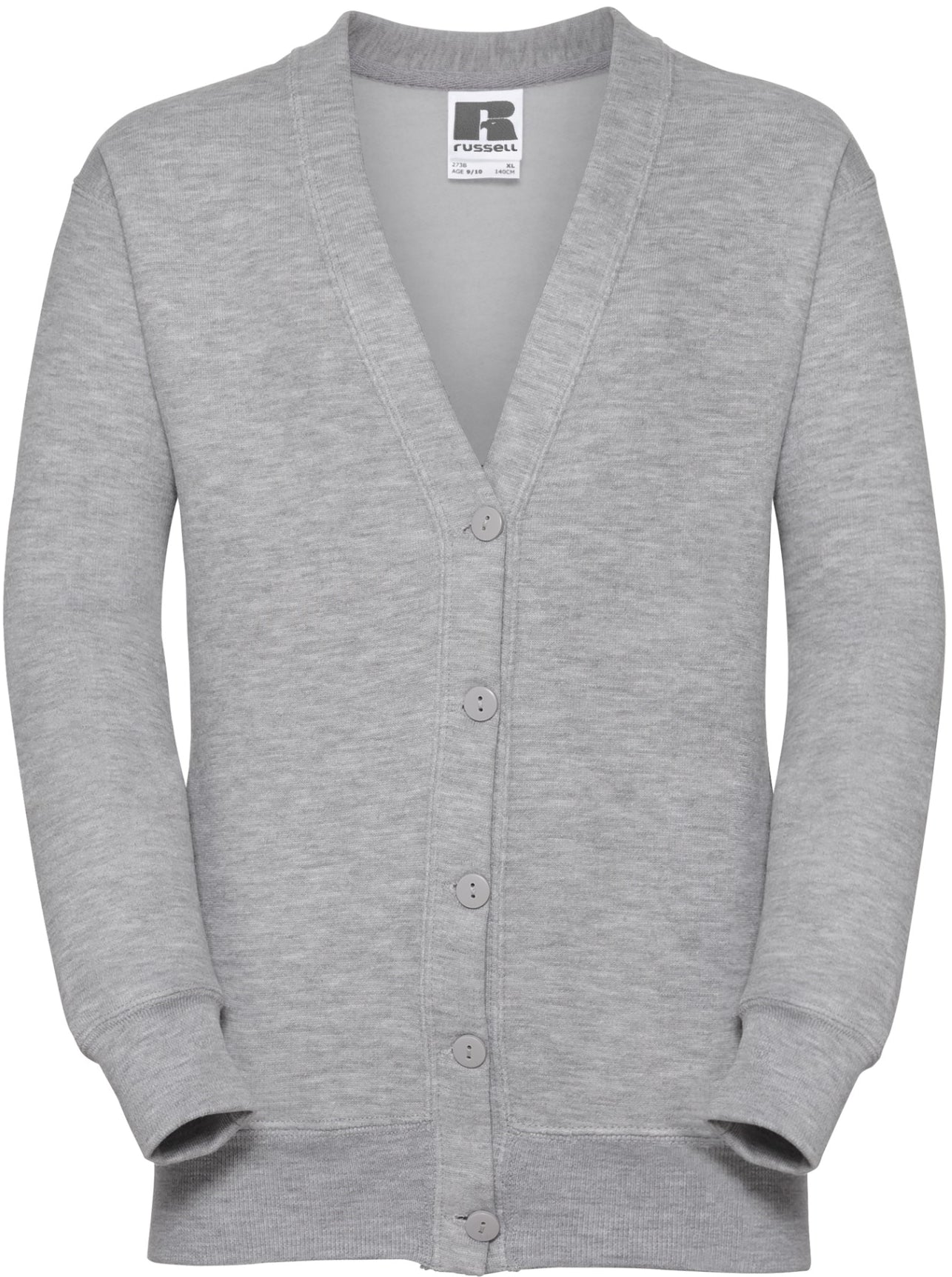 Russell Sweatshirt Cardigan Youths - Light Oxford