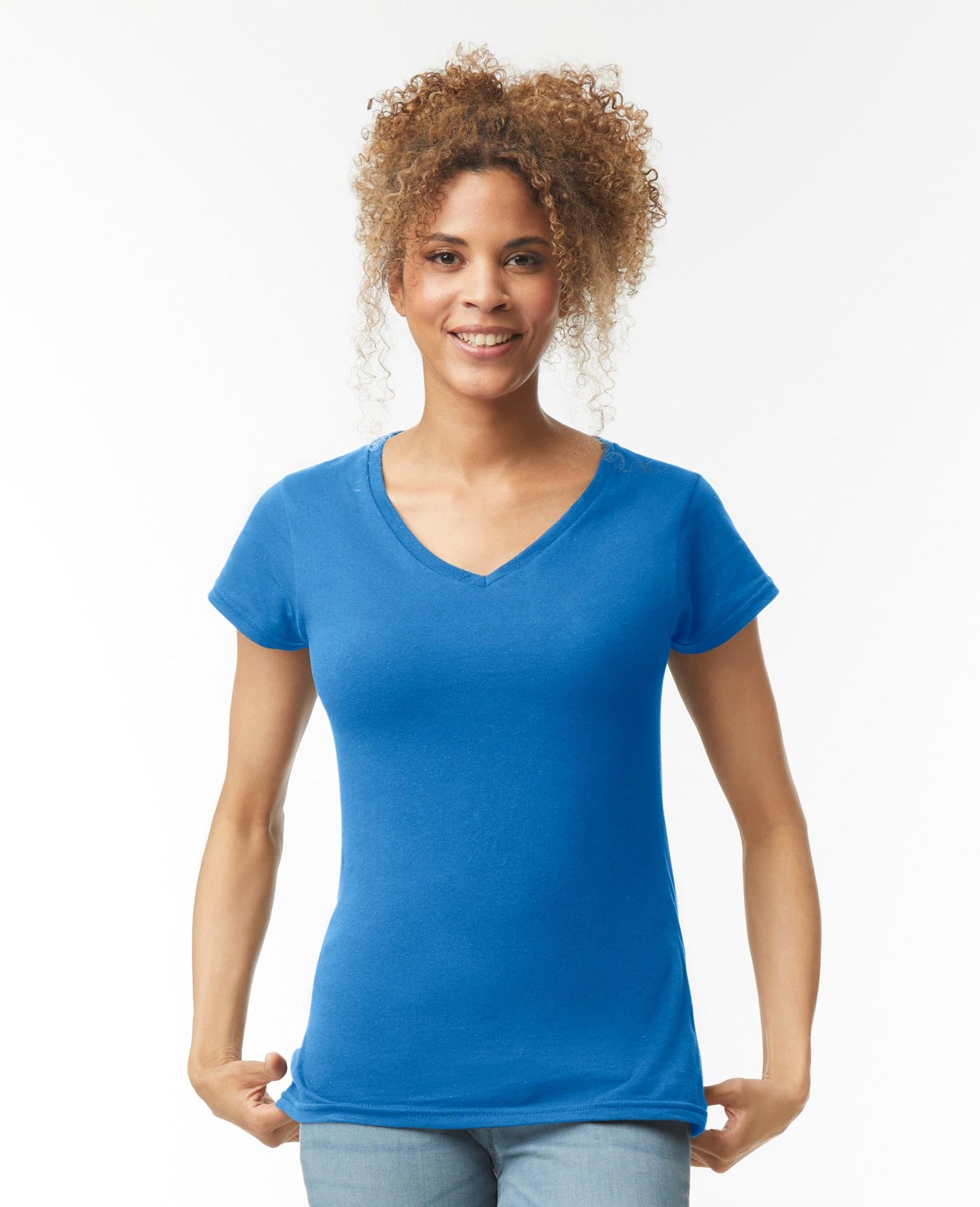 Gildan V Neck Softstyle T - Royal