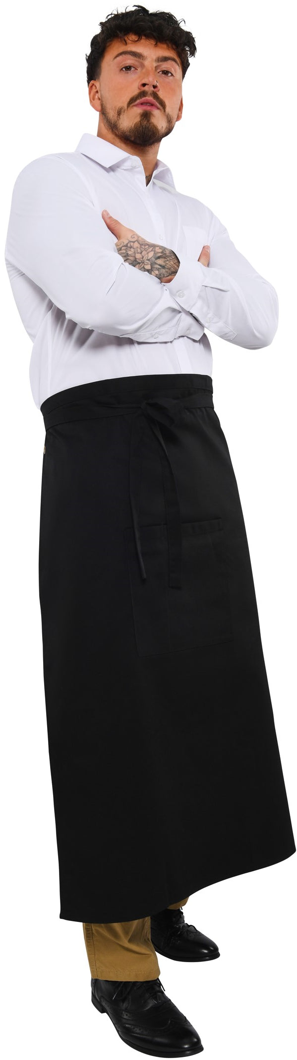 BonChef 36in Chef/Bar Apron - Black