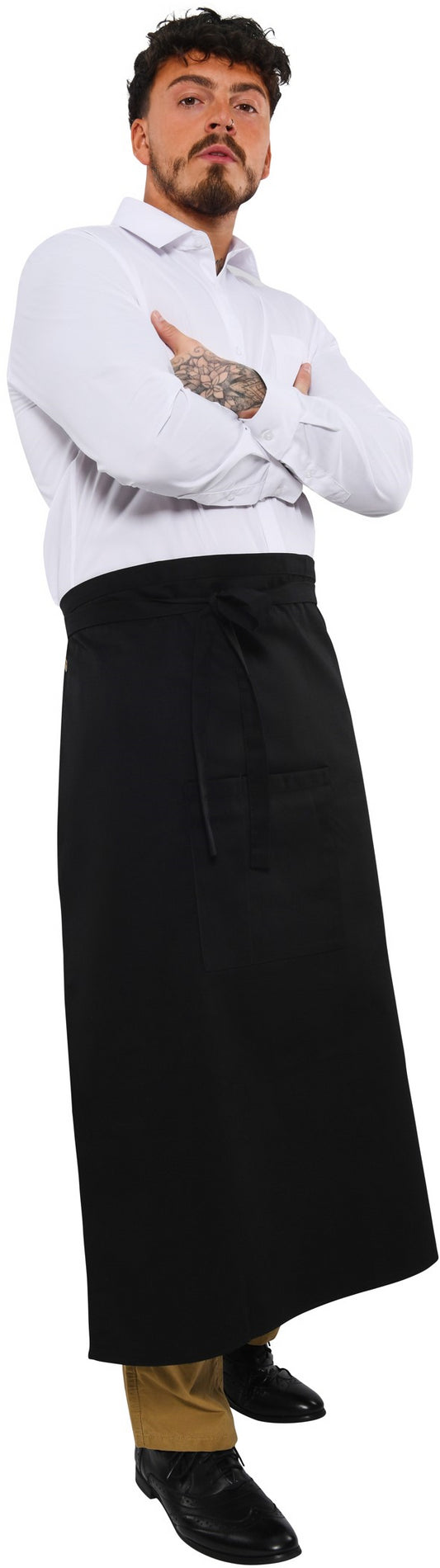 BonChef 36in Chef/Bar Apron - Black