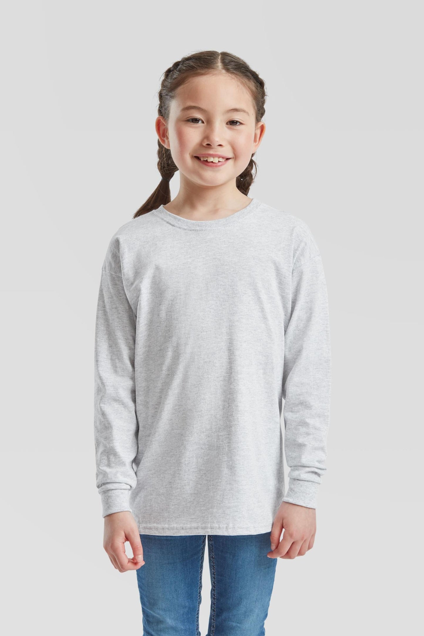 FotL Valueweight L/S T Kids - Heather Grey