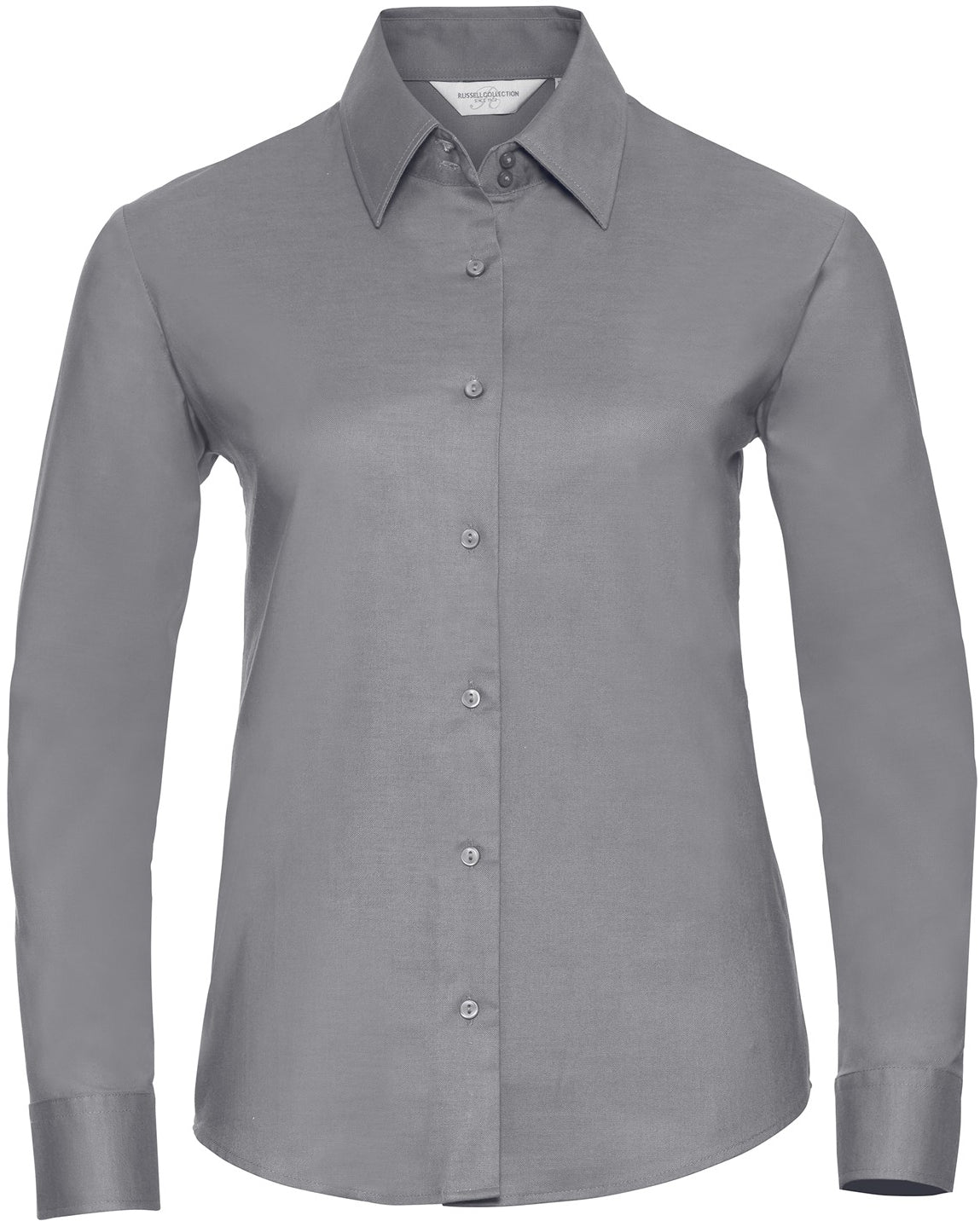 Russell Ladies Oxford L/S Shirt - Silver