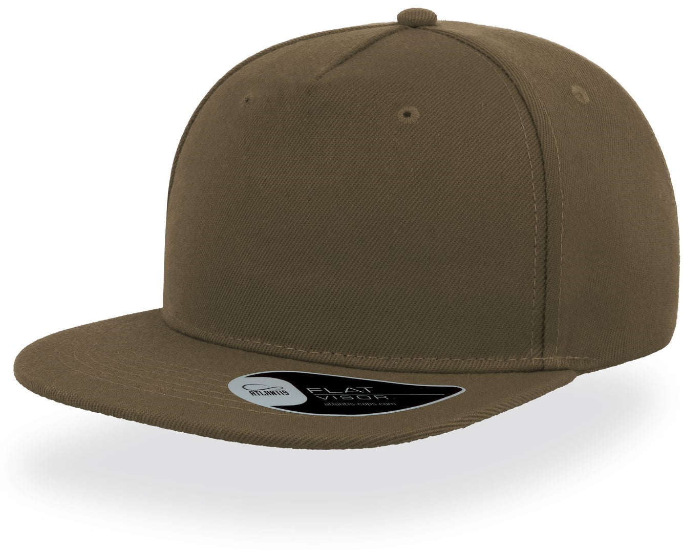 Atlantis Snap Five Flat Visor 5 Panel Cap - Olive