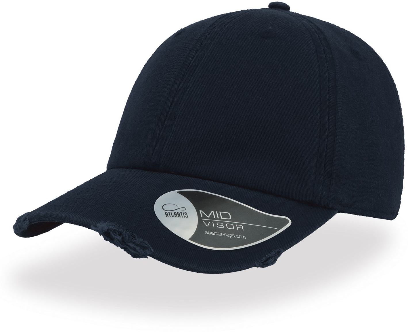 Atlantis Dad Hat Destroyed 6 Panel Cap - Navy
