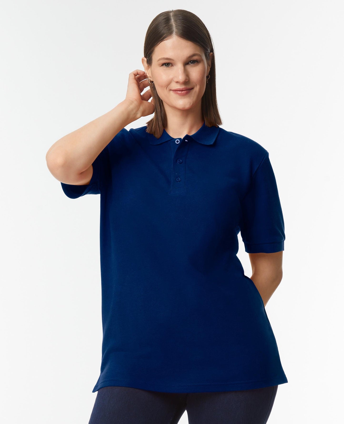 Gildan Hammer Premium Cotton Double Knit Polo - Navy