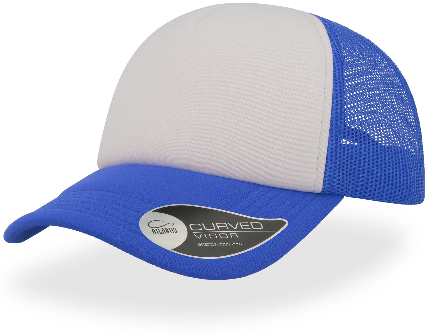 Atlantis Rapper 5 Panel Trucker Cap - Royal/White