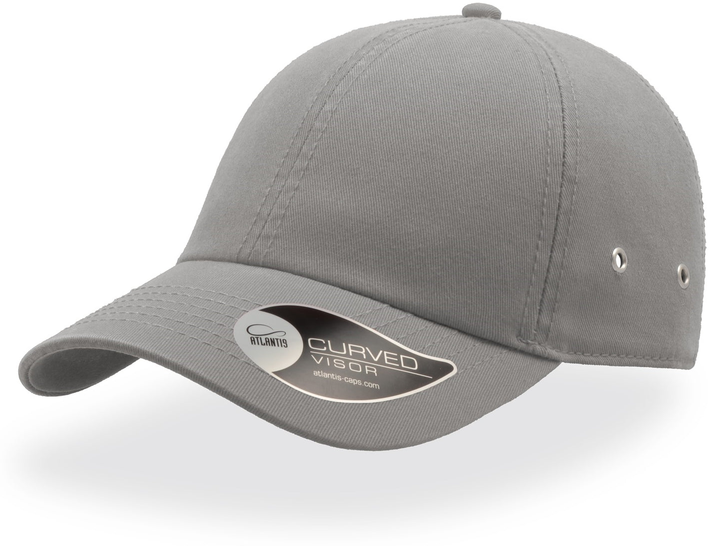 Atlantis Action 6 Panel Chino Baseball Cap - Grey