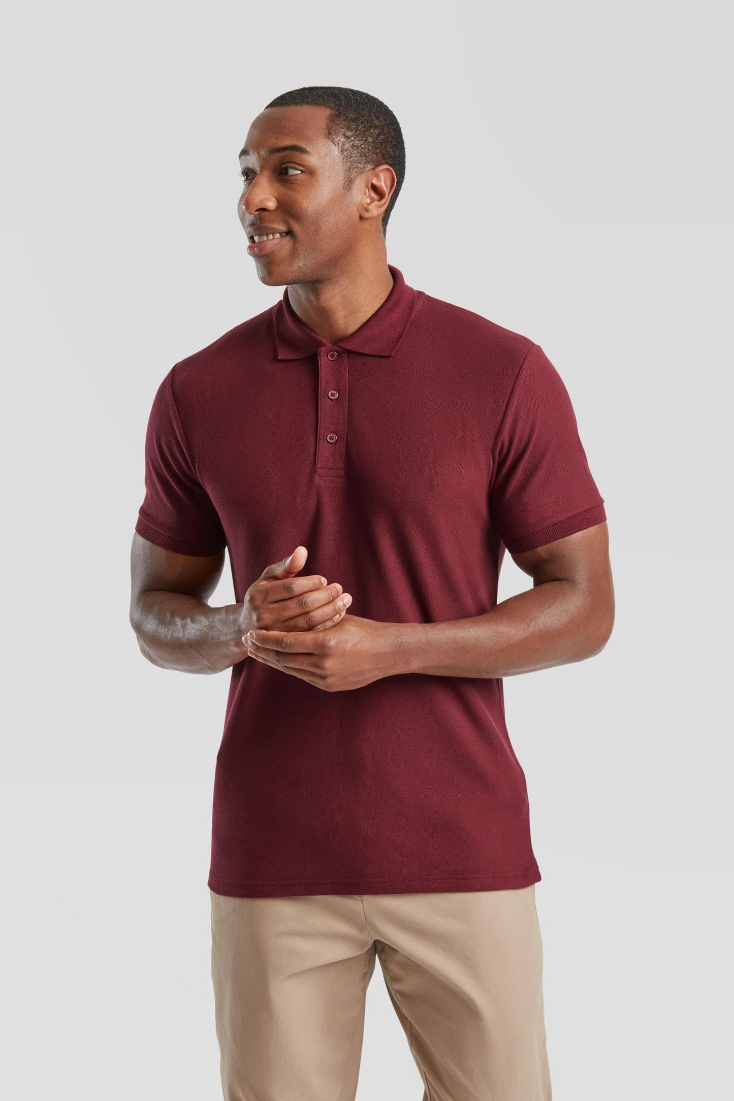 FotL 65/35 Heavy Polo - Burgundy