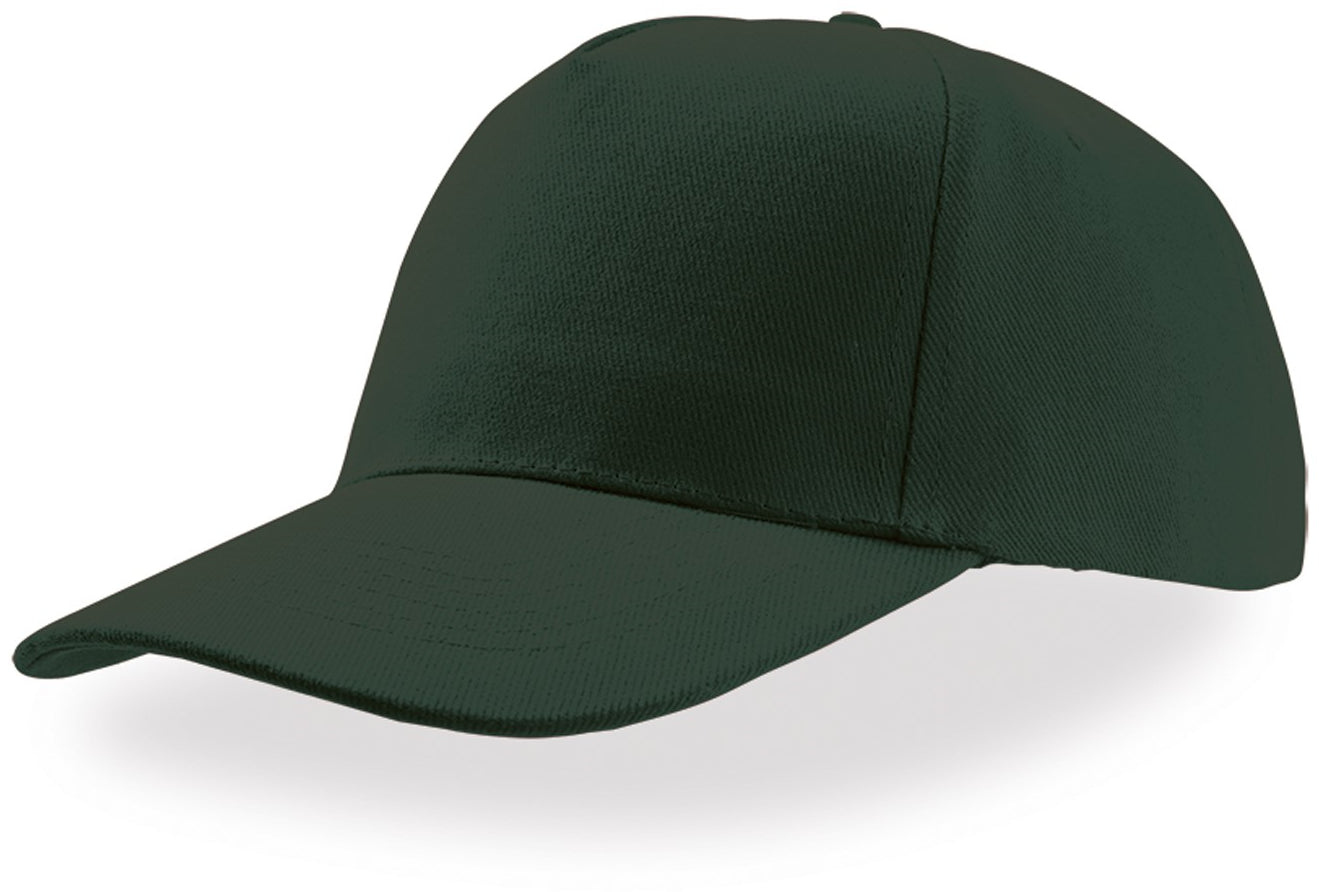 Atlantis Liberty Five Hvy Brush Cotton 5 Panel Cap - Bottle Green