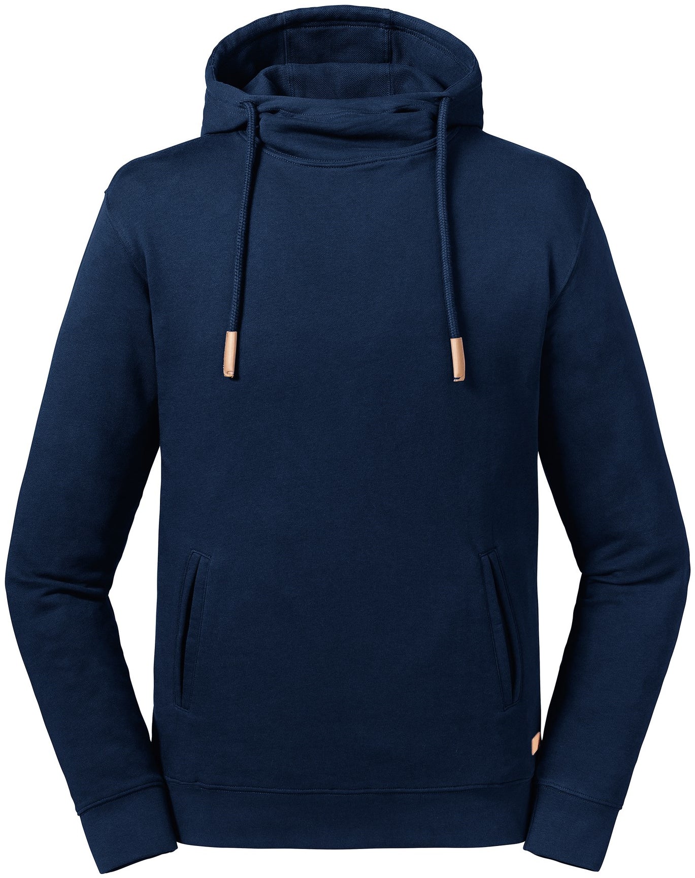 Russell Pure Organic High Collar Hood Sweat - French Navy