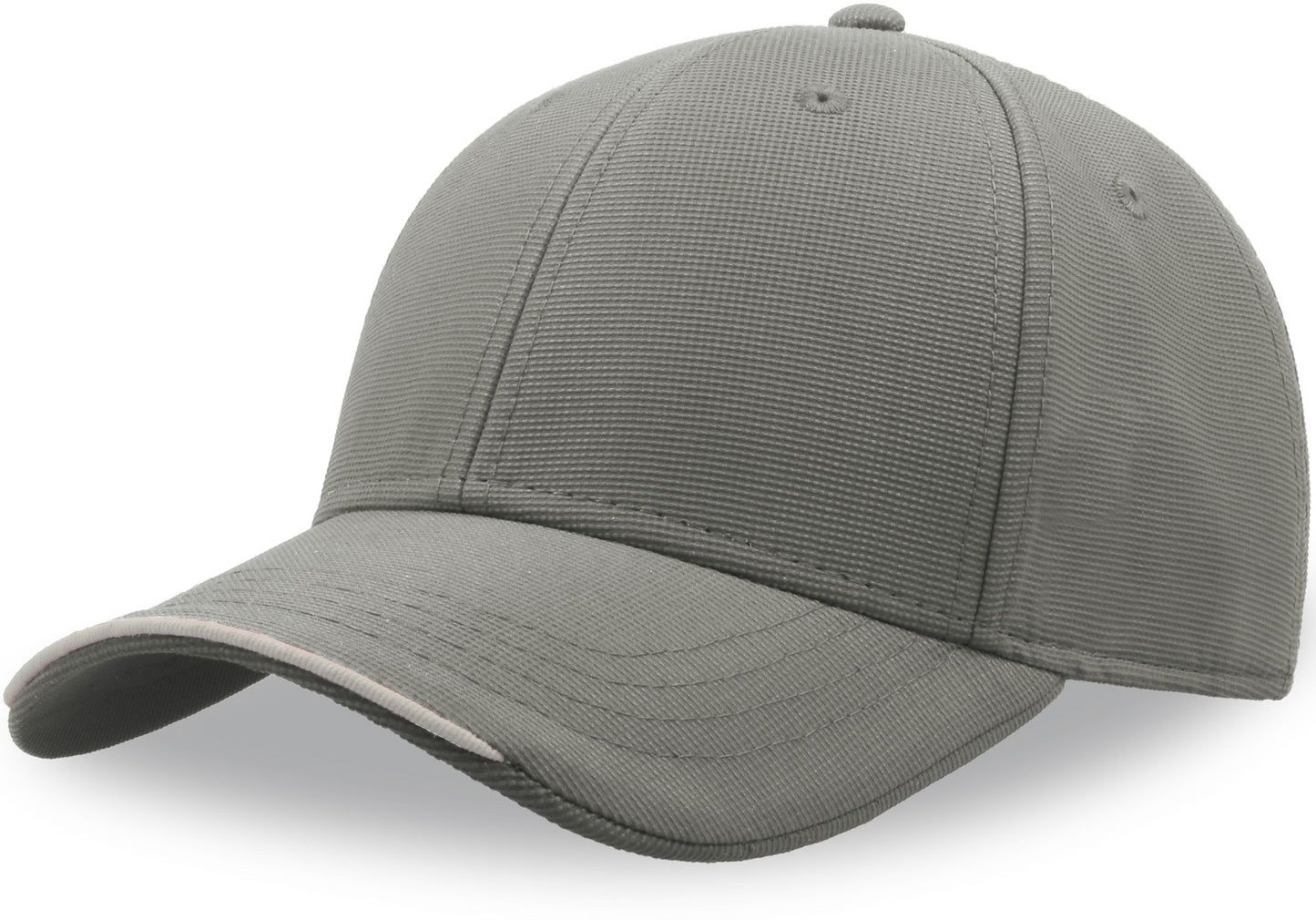 Atlantis Estoril S Recycled Jacquard Weave 6 Panel Cap - Grey