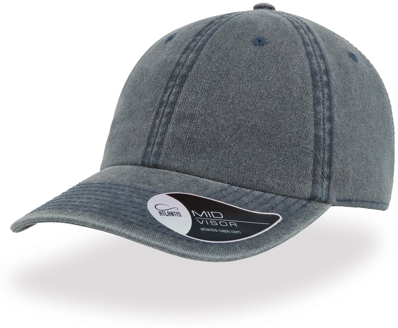 Atlantis Digg Pigment Dyed 6 Panel Cap - Navy