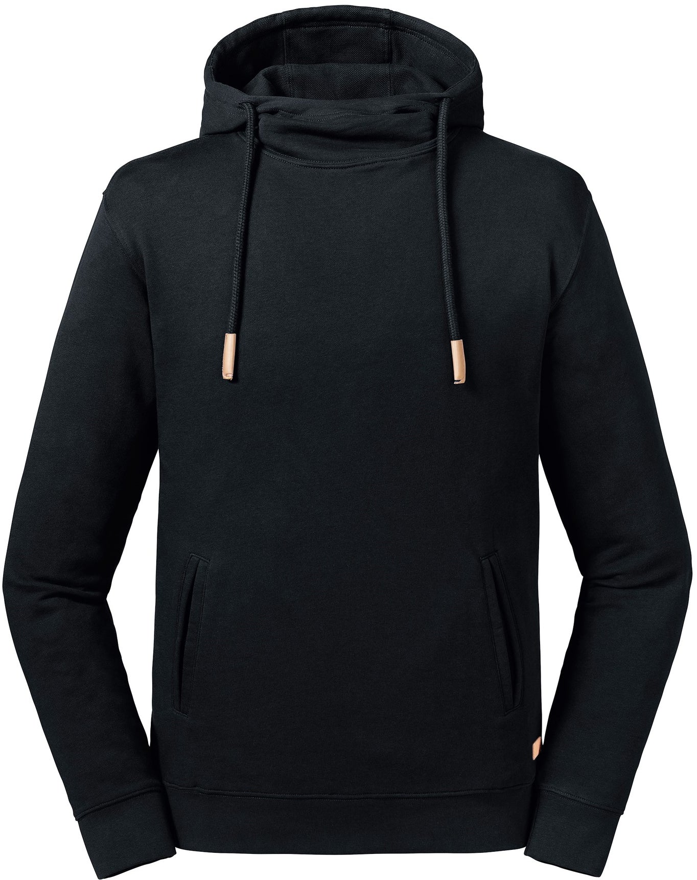 Russell Pure Organic High Collar Hood Sweat - Black