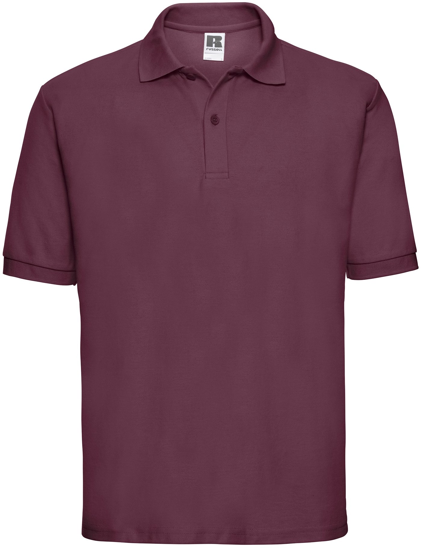 Russell Classic PolyCotton Polo - Burgundy
