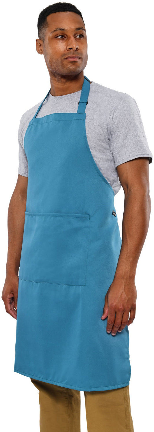 Dennys Recycled Full Length Bib Apron With Pocket - Sea Grass