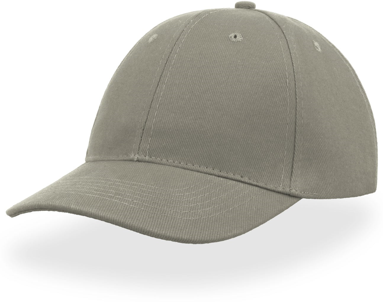 Atlantis Liberty Six Buckle Brushed Cotton 6 Panel Cap - Grey