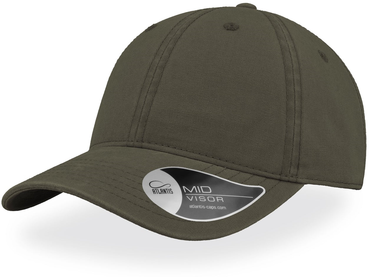 Atlantis Groovy Canvas Unstructured 6 Panel Cap - Olive