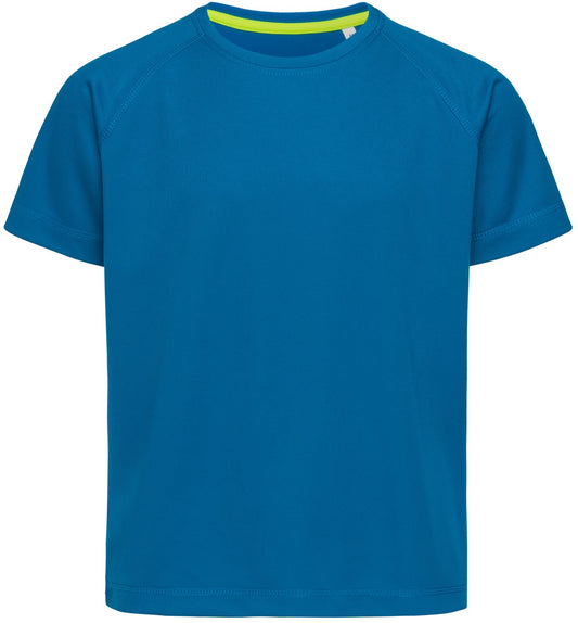 Stedman Active Sports Raglan Mesh Youths T - King Blue