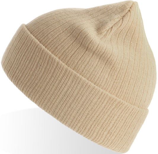 Atlantis Rio Recycled 3x1 Rib Cuffed Beanie - Beige