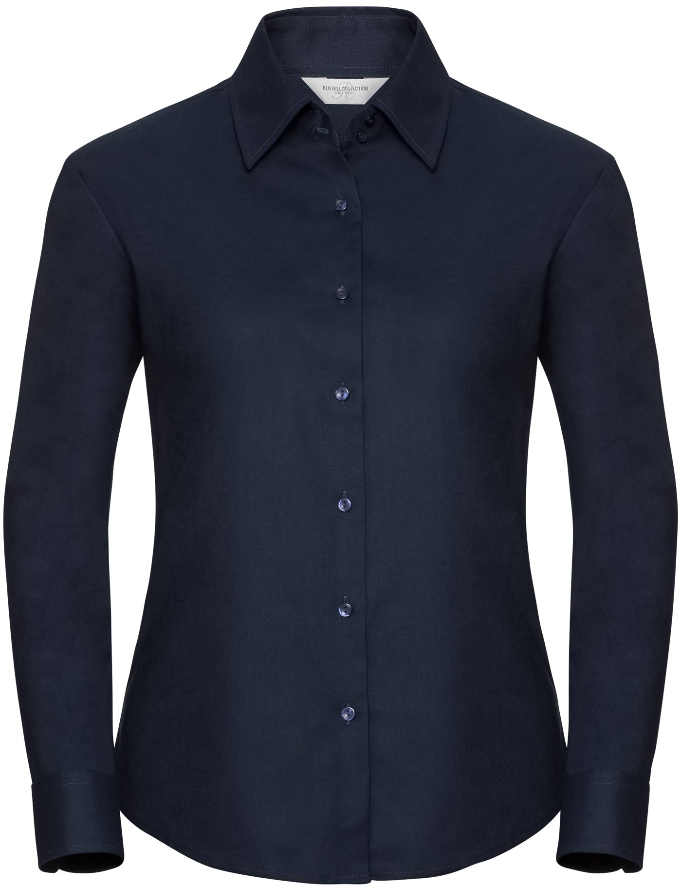 Russell Ladies Oxford L/S Shirt - Bright Navy