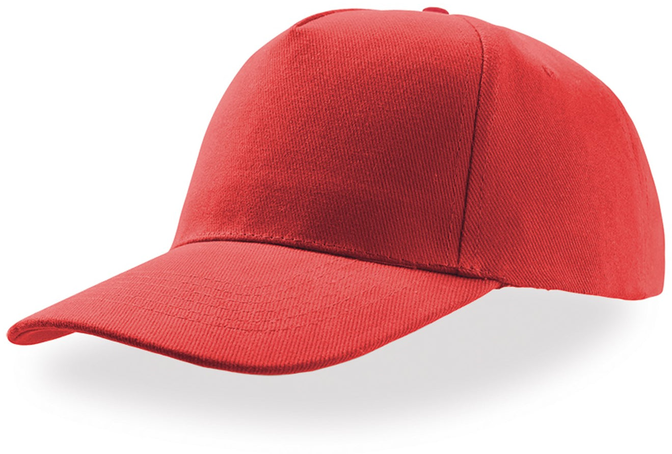 Atlantis Liberty Five Hvy Brush Cotton 5 Panel Cap - Red