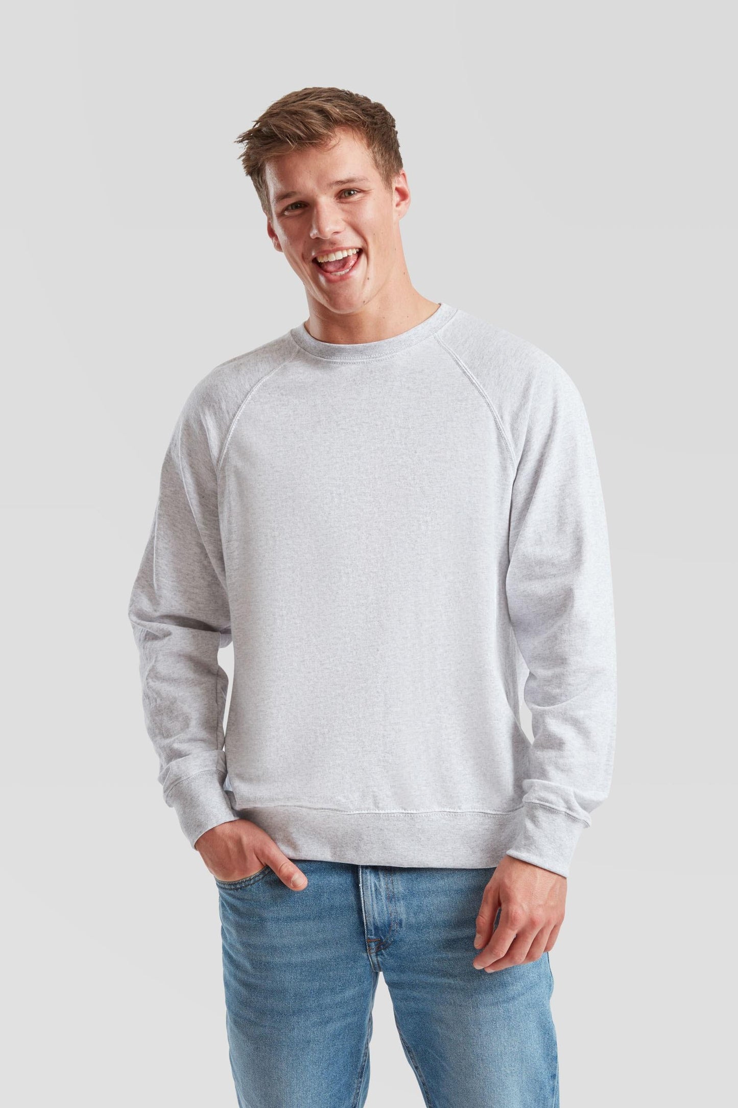 FotL Lightweight Raglan Sweat - Heather Grey