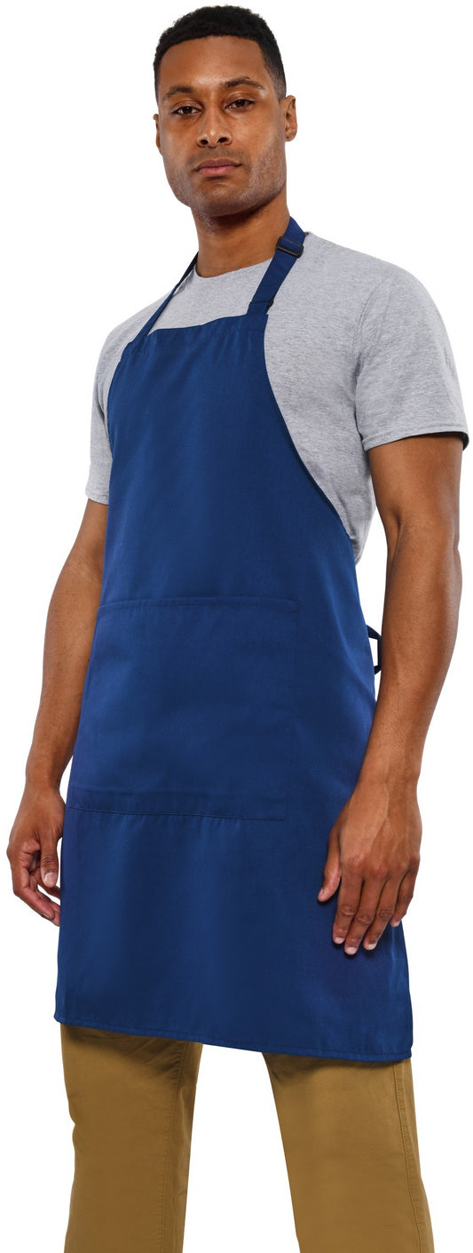 Dennys Recycled Full Length Bib Apron With Pocket - Navy