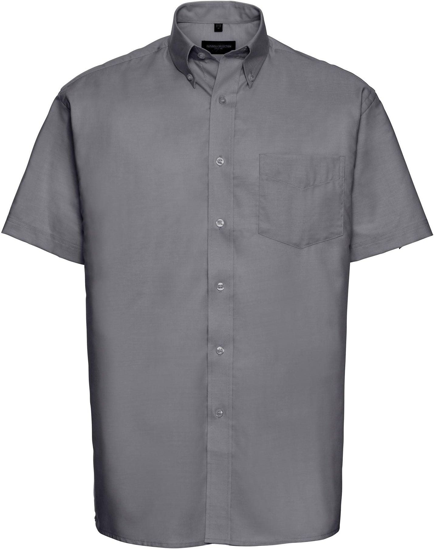 Russell Mens Oxford Shirt S/S - Silver