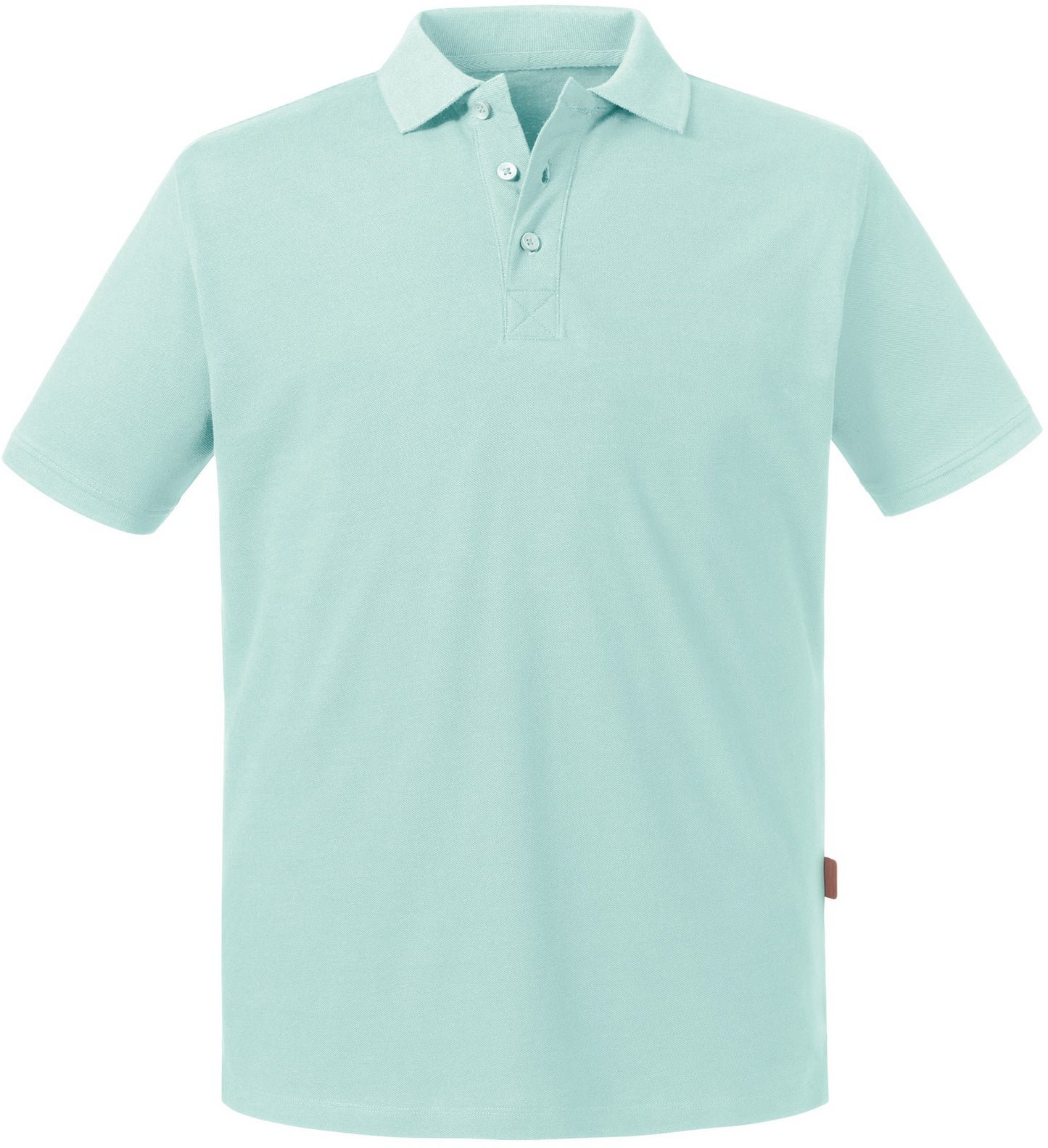 Russell Pure Organic Polo Mens - Aqua