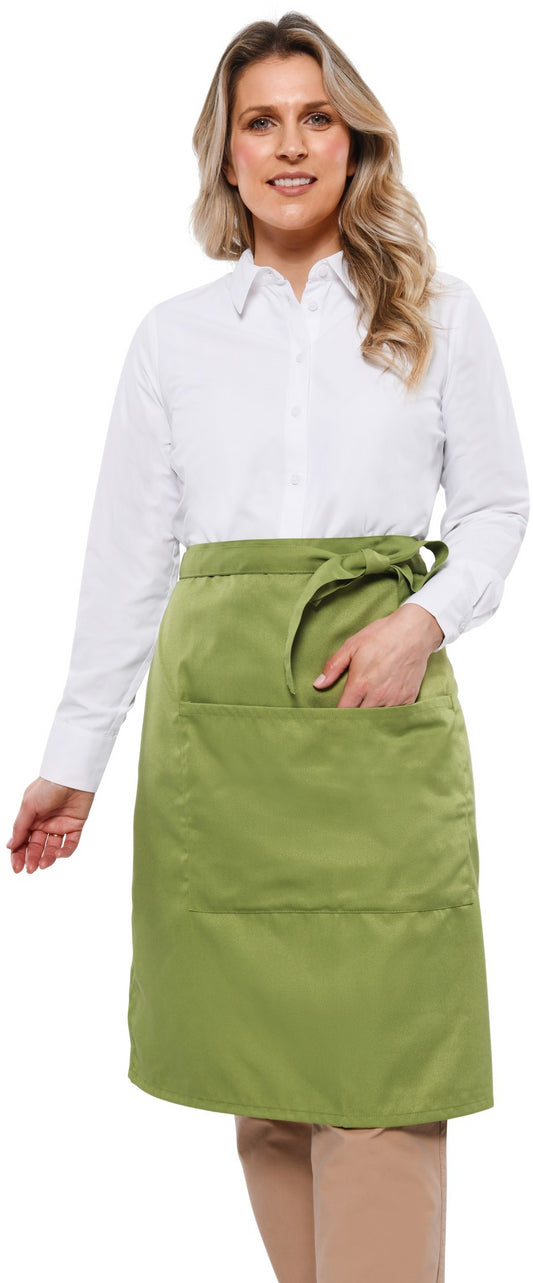 Dennys Recycled Waist Apron 24in With Pocket - Light Olive