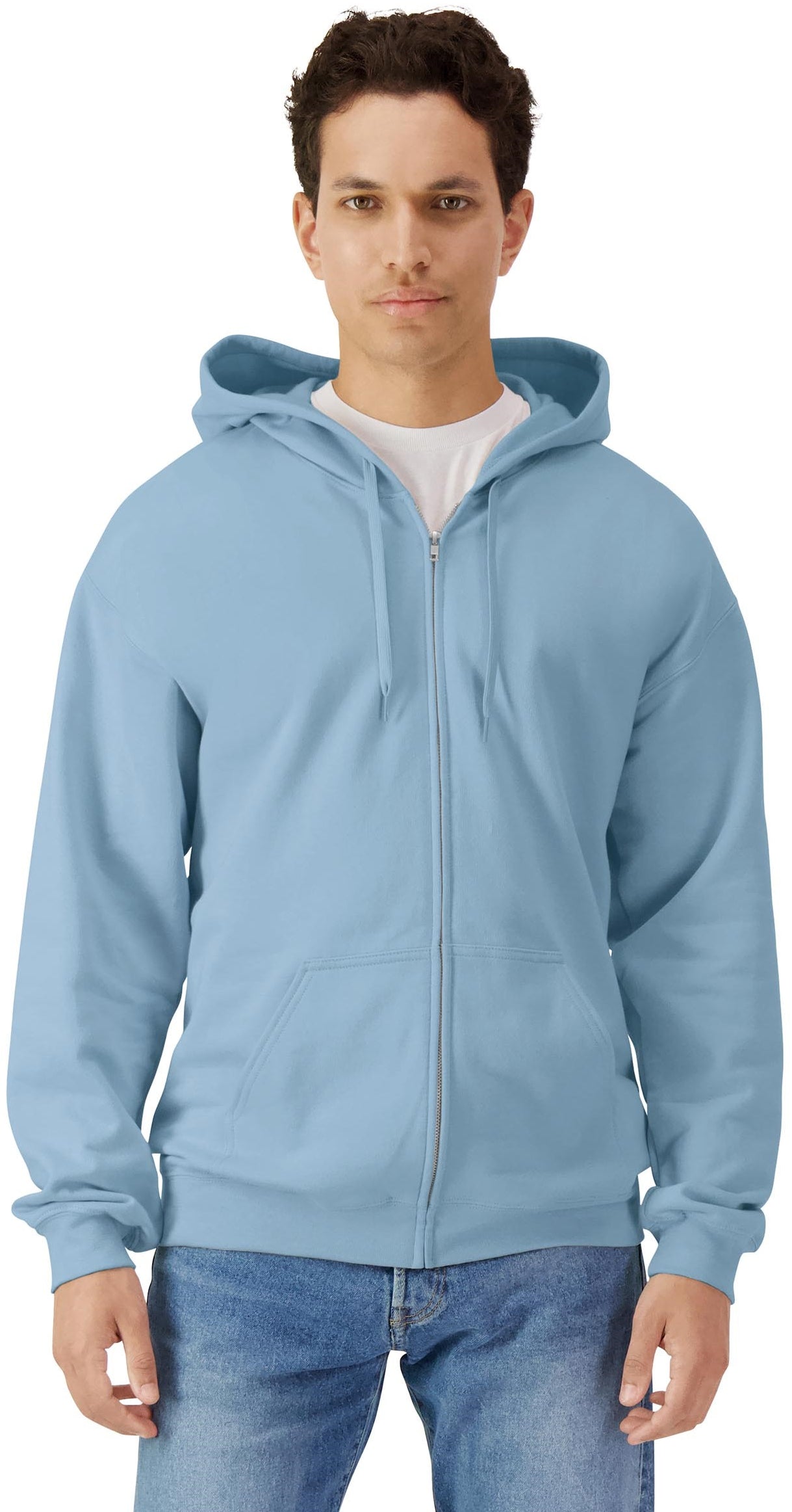 Gildan Softsyle Midweight Zip Hood Adult - Stone Blue
