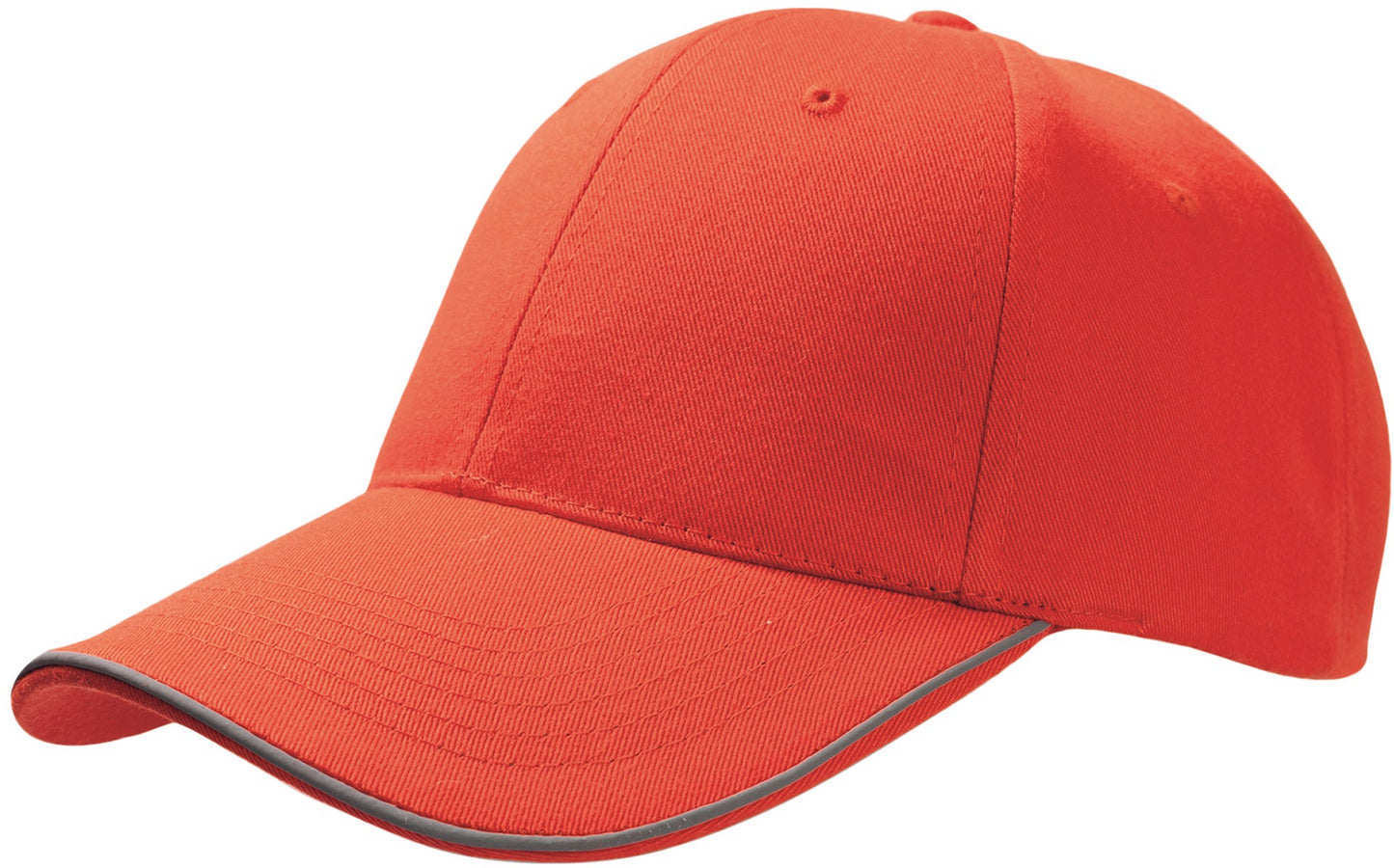 Atlantis Reflect 6 Panel Reflective Piping Baseball Cap - Red