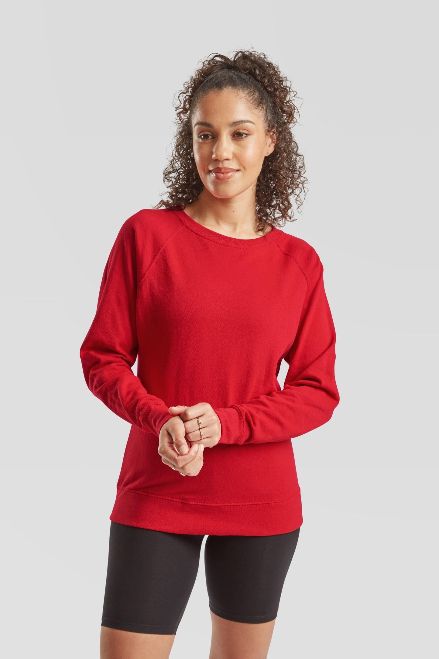 FotL Lightweight Raglan Sweat Ladies - Red