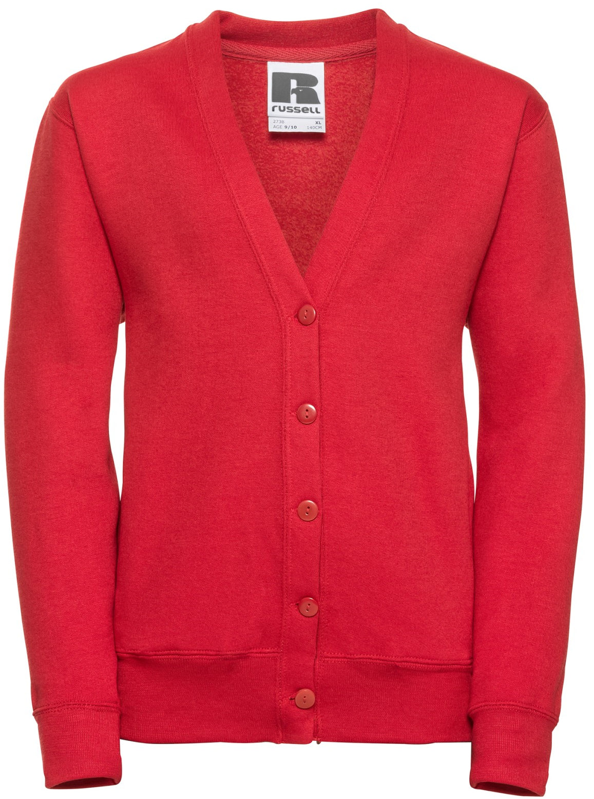 Russell Sweatshirt Cardigan Youths - Bright Red
