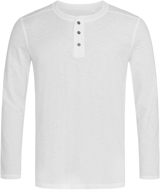 Stedman Stars Shawn Slub Henley L/S - White