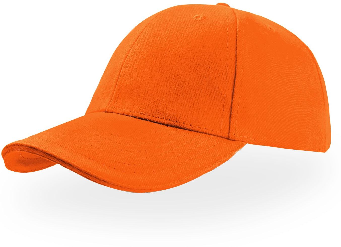 Atlantis Liberty Sandwich Heavy Brush Cotton 6 Panel Baseball Cap - Orange/Orange