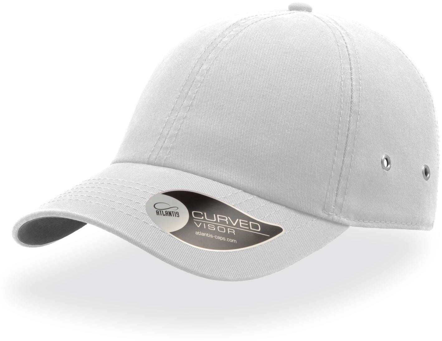 Atlantis Action 6 Panel Chino Baseball Cap - White