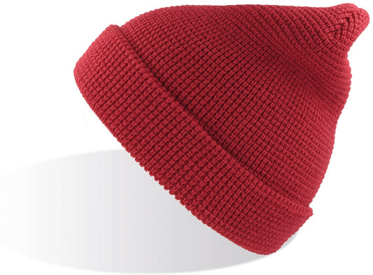 Atlantis Blog Waffle Beanie - Off Red
