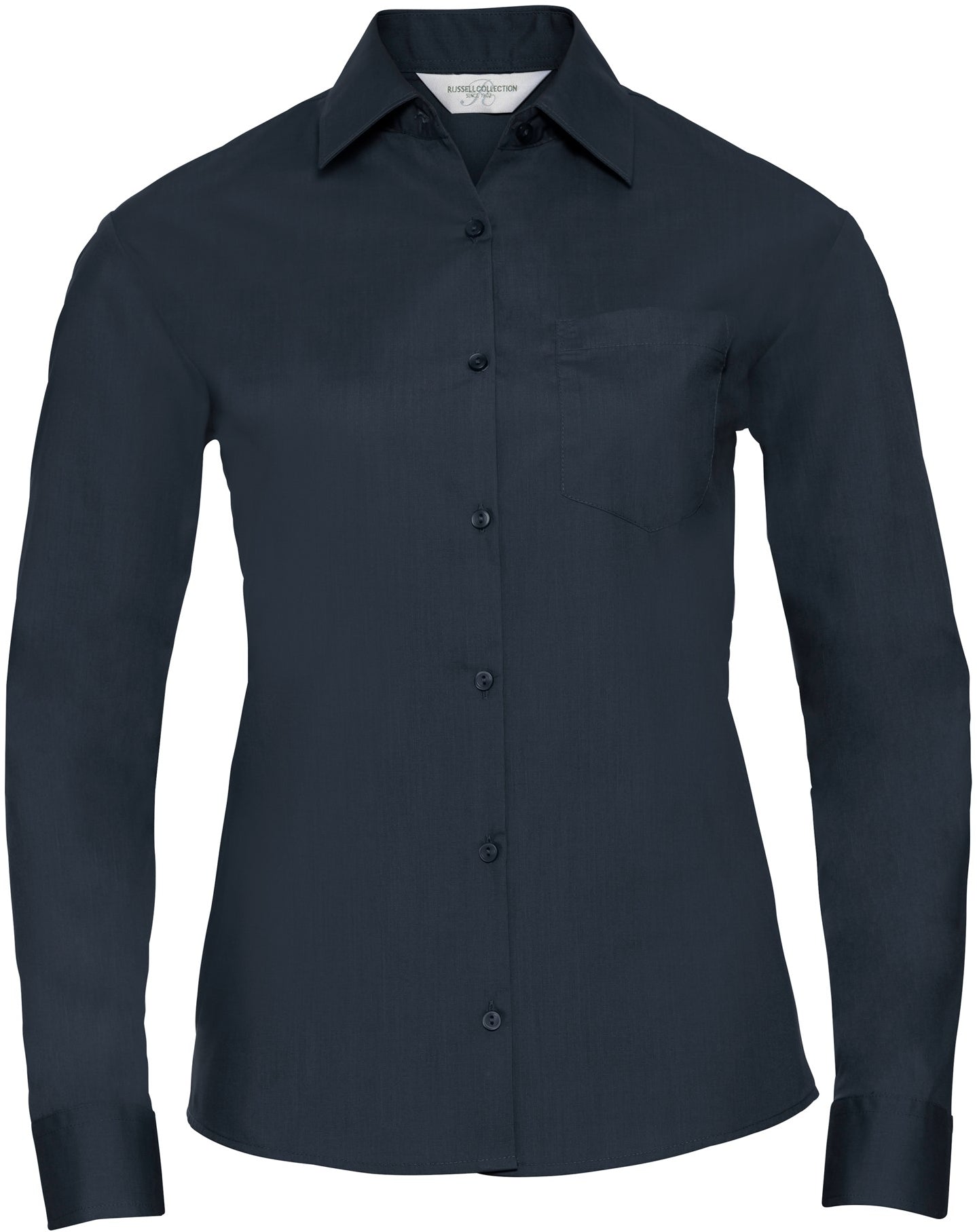 Russell Ladies Poplin Shirts L/S - French Navy