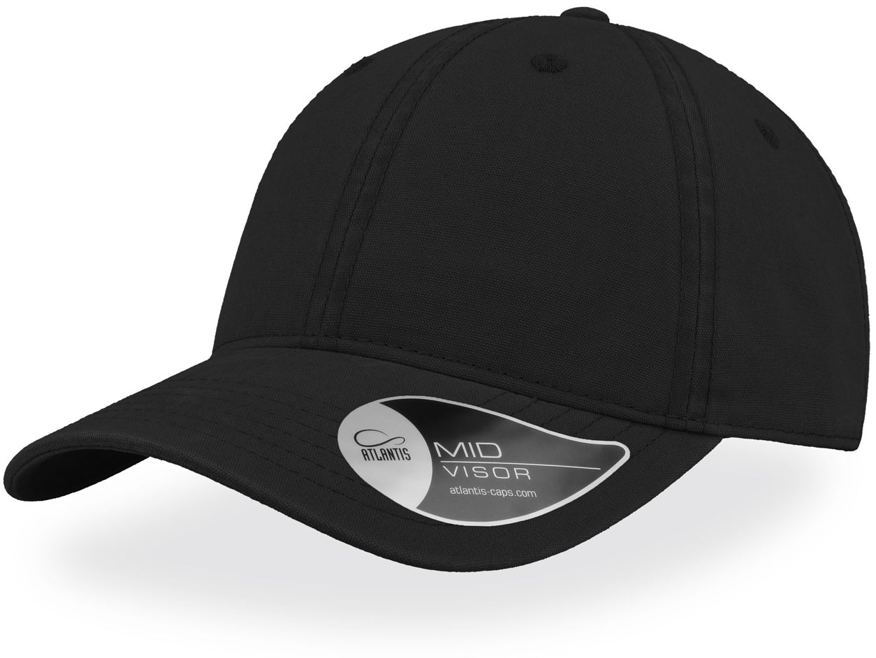 Atlantis Groovy Canvas Unstructured 6 Panel Cap - Black