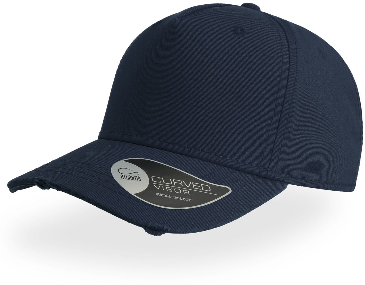 Atlantis Cargo Weathered Visor 5 Panel Cap - Navy