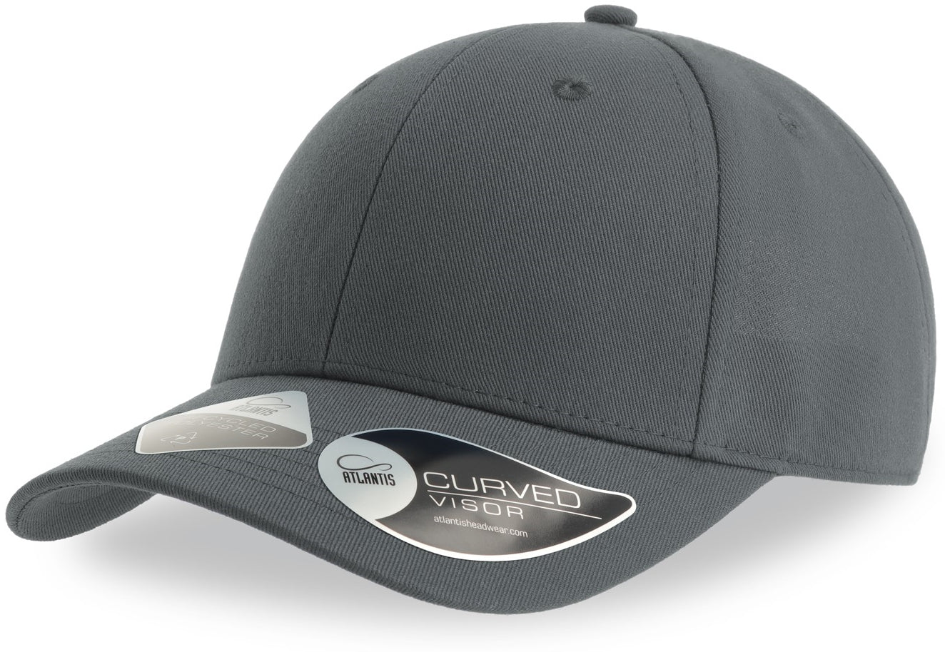 Atlantis Joshua Recycled Polyester 6 Panel Cap - Dark Grey