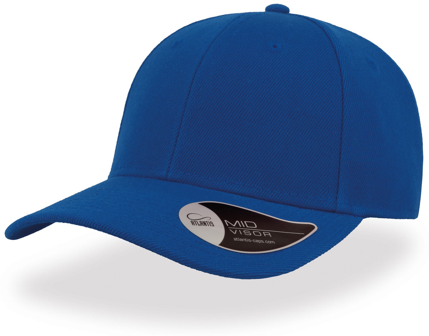 Atlantis Beat Mid Visor Structured 6 Panel Cap - Royal