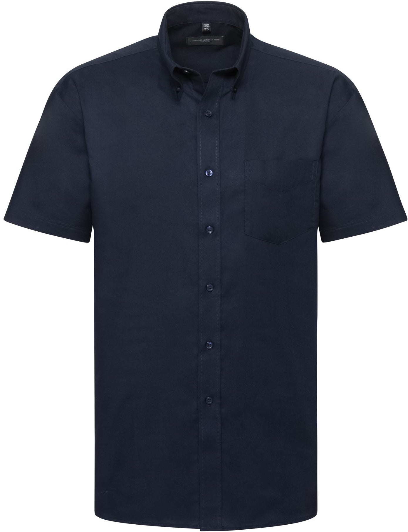 Russell Mens Oxford Shirt S/S - Bright Navy