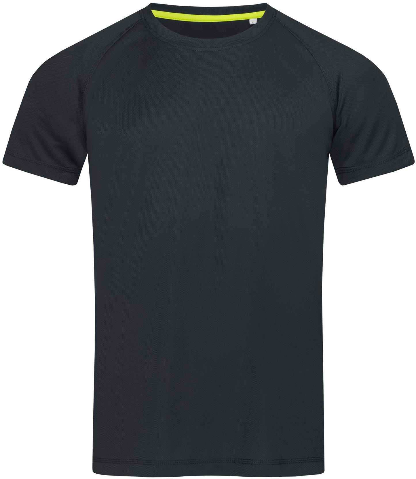 Stedman Active Sports Raglan Mesh Mens T - Black Opal