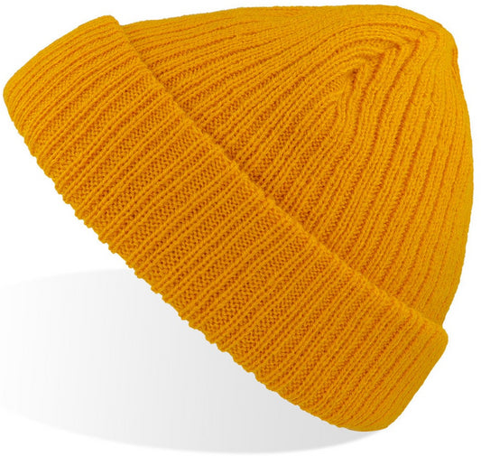 Atlantis Docker Short Beanie With Turn Up - Yellow
