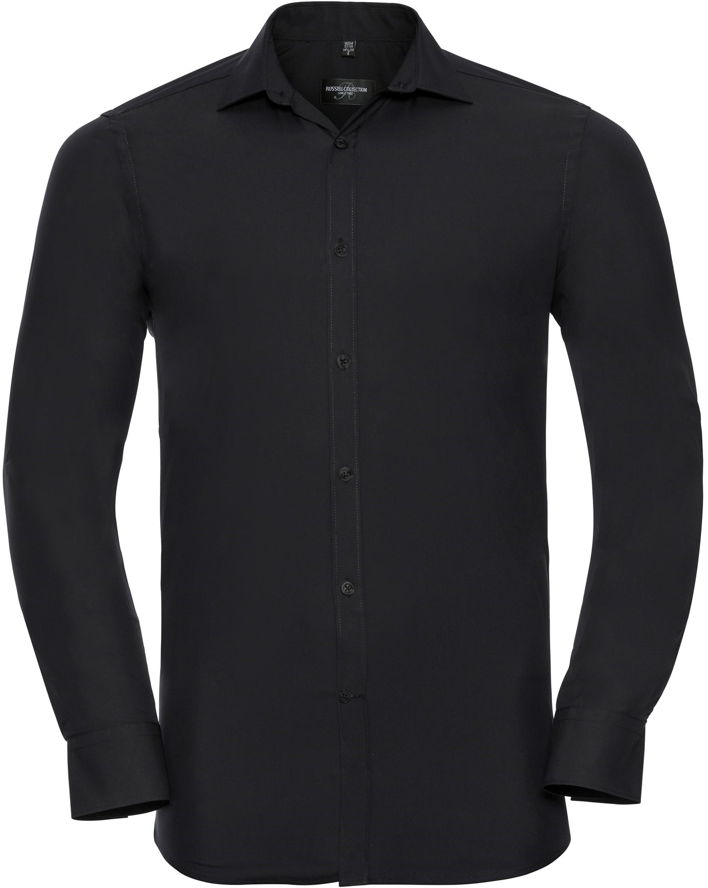 Russell Ultimate Stretch L/S Shirt Mens - Black