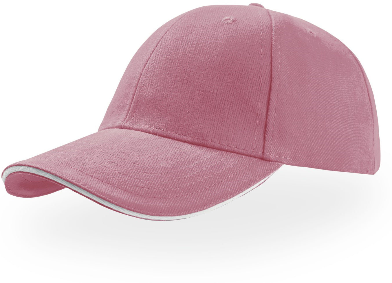 Atlantis Liberty Sandwich Heavy Brush Cotton 6 Panel Baseball Cap - Pink